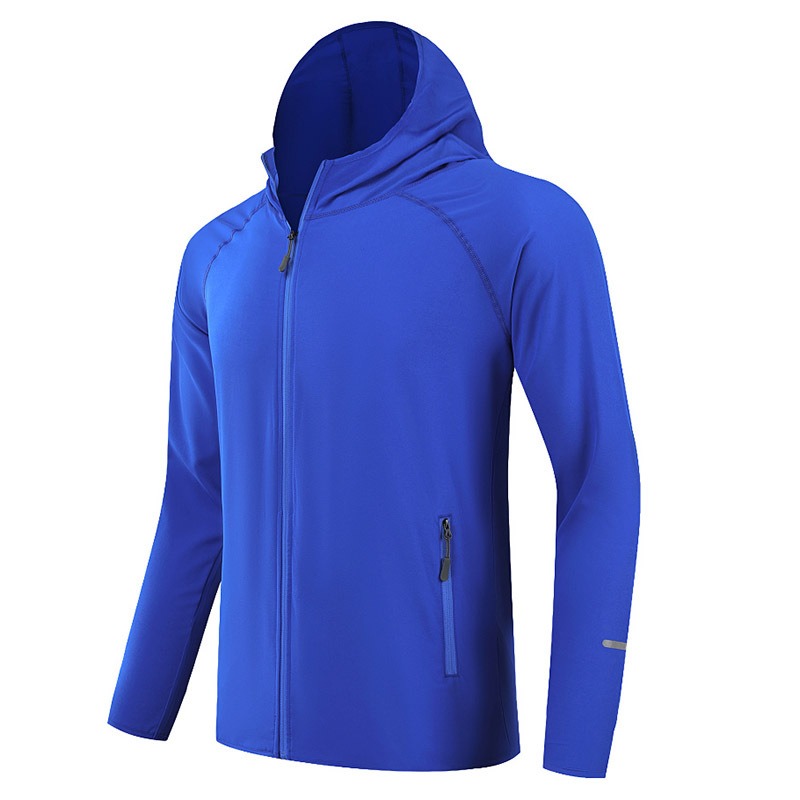 Windbreaker Men Zip - メンズ・レディース 軽量フード付きランニングジャケット ジップアップ 速乾性 スポーツ ウィンドブレーカー