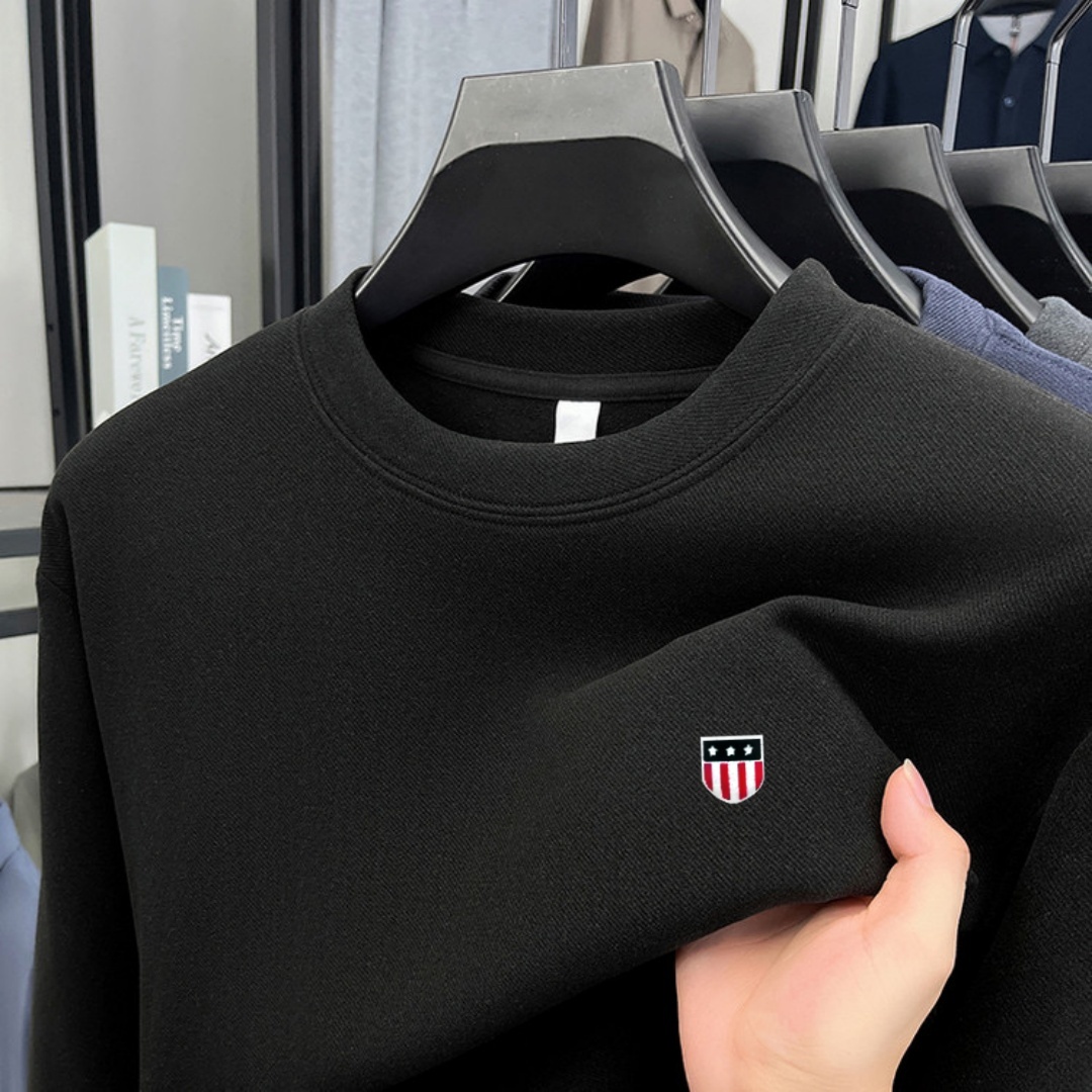 Men'S Fashion T Shirts - 柔らかなコットン素材の高級ブランドメンズ長袖ラウンドネックTシャツ、秋のファッション、刺繍入りルーズフィット韓国風スウェットシャツ、カジュアルトップス