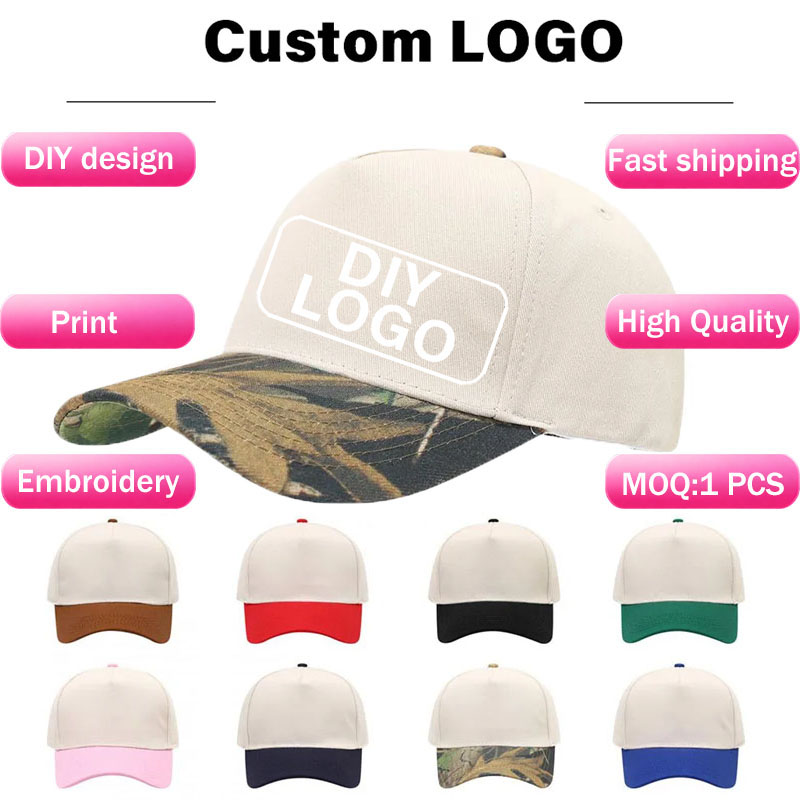 Trucker Hat Cap - ツートーン構造5パネル野球帽 レディース カーブドビル ダッドハット 無地コットン トラッカーキャップ