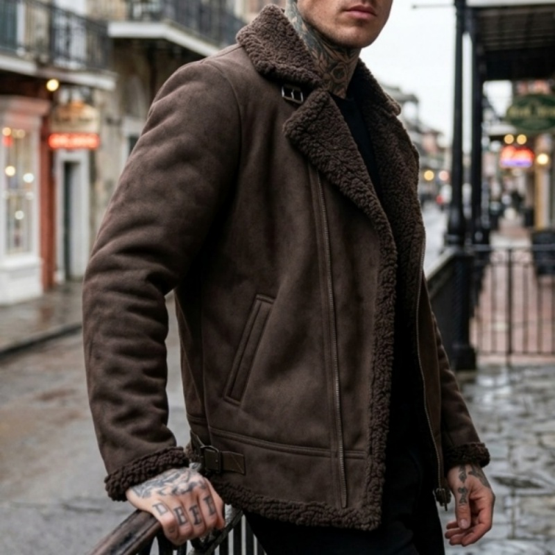 Sherpa Jacket Fleece - メンズ冬用ハイキングジャケット アウトドアジップアップフリース裏地付きジャケット – 厚手で暖かい軽量コート フリース裏地付き男性用ジャケット 冬用