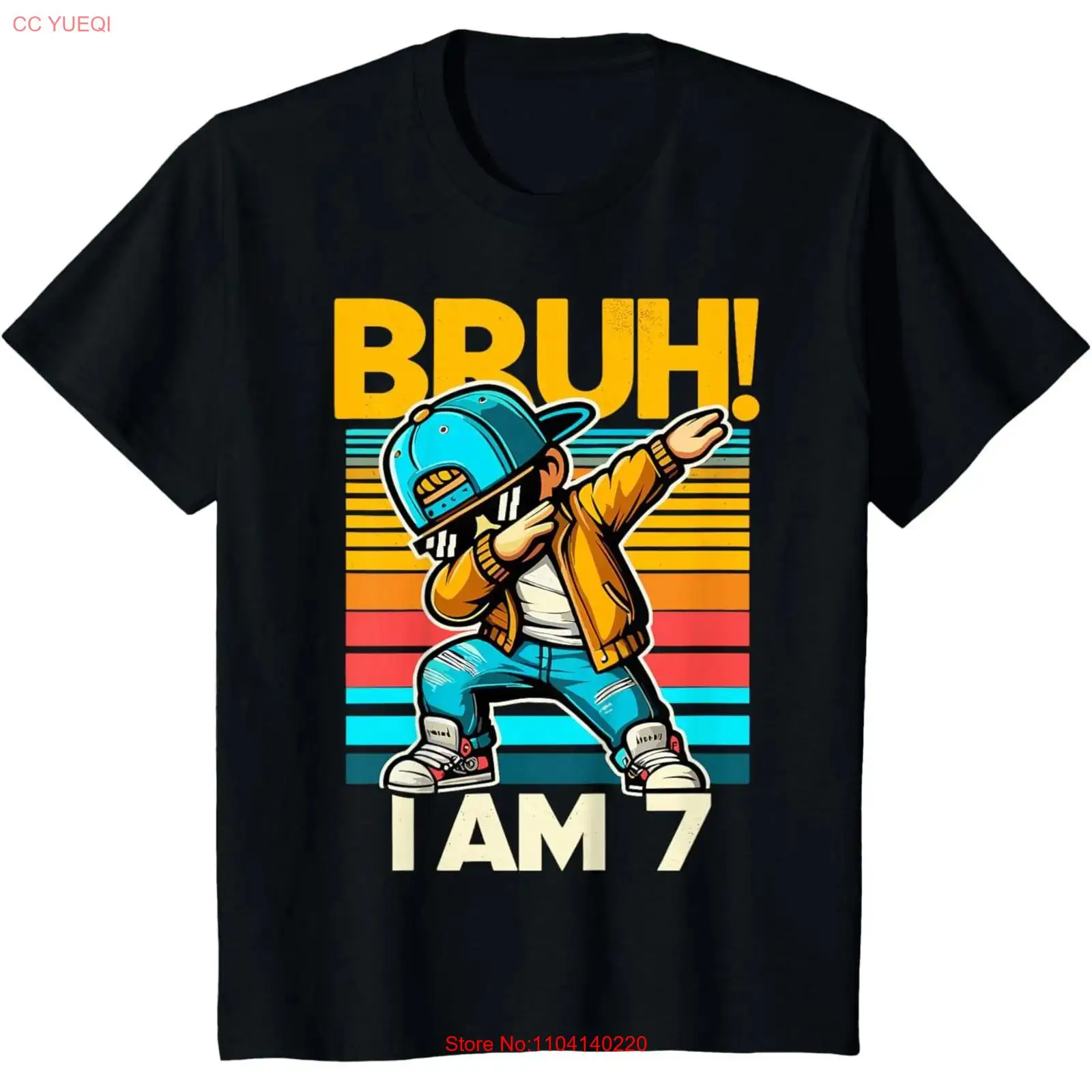 Men Fashion Kids - キッズ 7 歳の誕生日の男の子がダブダブと踊る「それは私の 7 歳」T シャツ、ヴィンテージ風、ウォッシュ加工、スタイリッシュ、少し快適なファッション