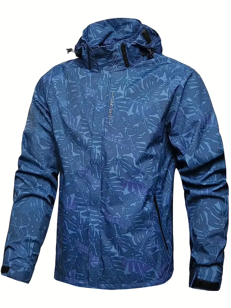 Windbreaker Men Zip - 2026年メンズカジュアル防水ウィンドブレーカージャケットフルジップアップフード付きシェルアウトドアハイキングコート秋用プラスサイズ