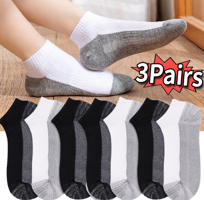 Socks Ankle Men - 夏薄型アンクルソックス男性通気性高品質カジュアルユニセックスカラースプライシングニットスポーツランニングソックスローカットショートソックス