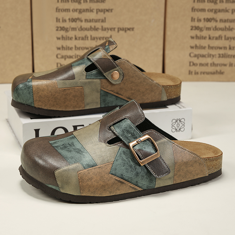 Men'S Fashion For 30 Year Olds - ユニセックス コルク製 クローズドトゥ スリッパ スリップオン クロッグ
