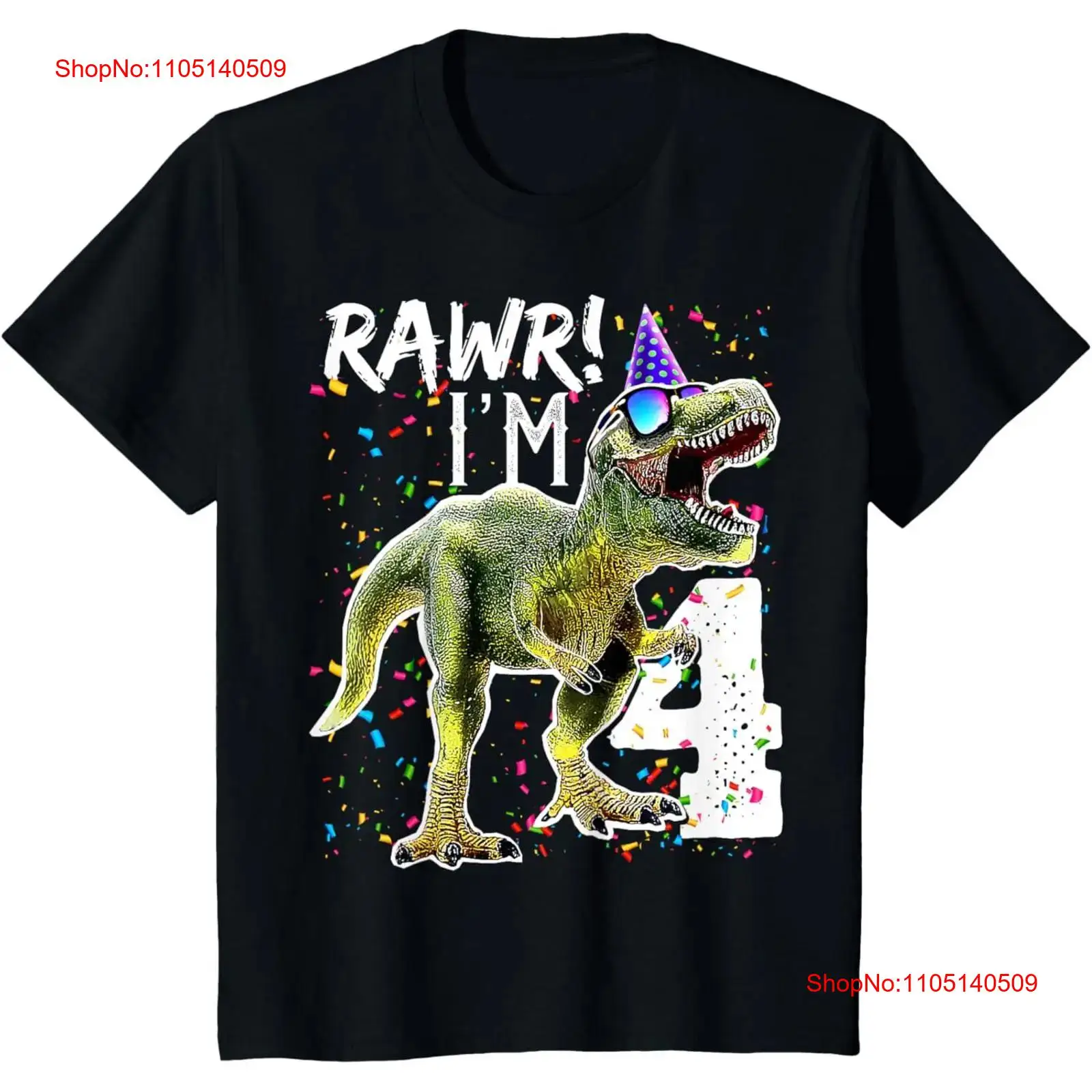 Men Fashion Kids - キッズ Rawr I'm 4 4th Birthday