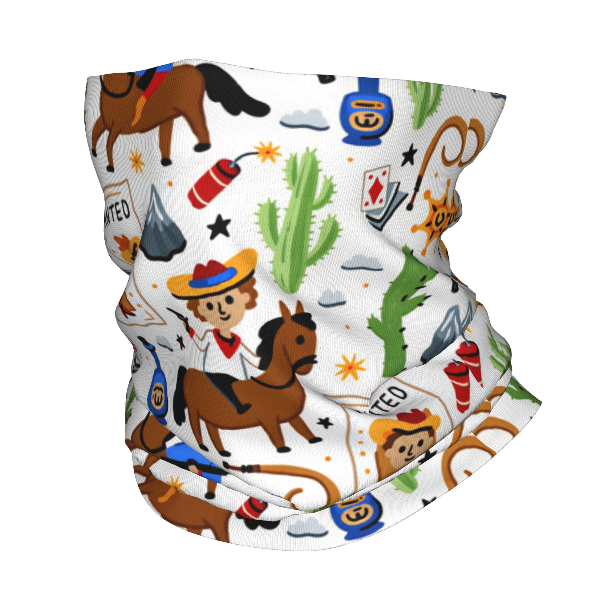 Men Fashion Kids - 漫画キッズウエスタンカウボーイバラクラバ狩猟釣りサイクリングマスクUV保護ソフトオートバイフェイスマスク春スカーフバンダナ