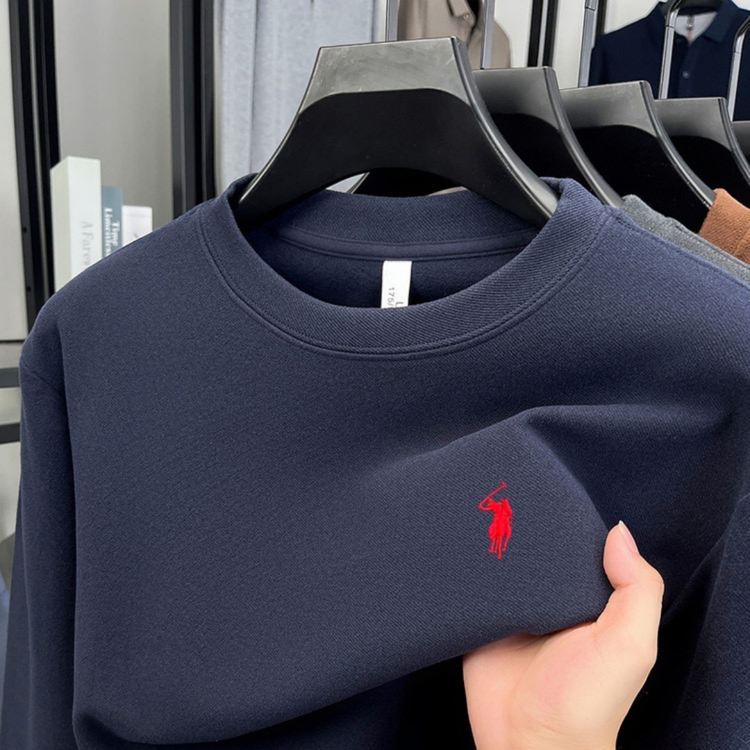 Men'S Fashion T Shirts - 柔らかなコットン素材の高級ブランドメンズ長袖ラウンドネックTシャツ、秋のファッション、刺繍入りルーズフィット韓国風スウェットシャツ、カジュアルトップス