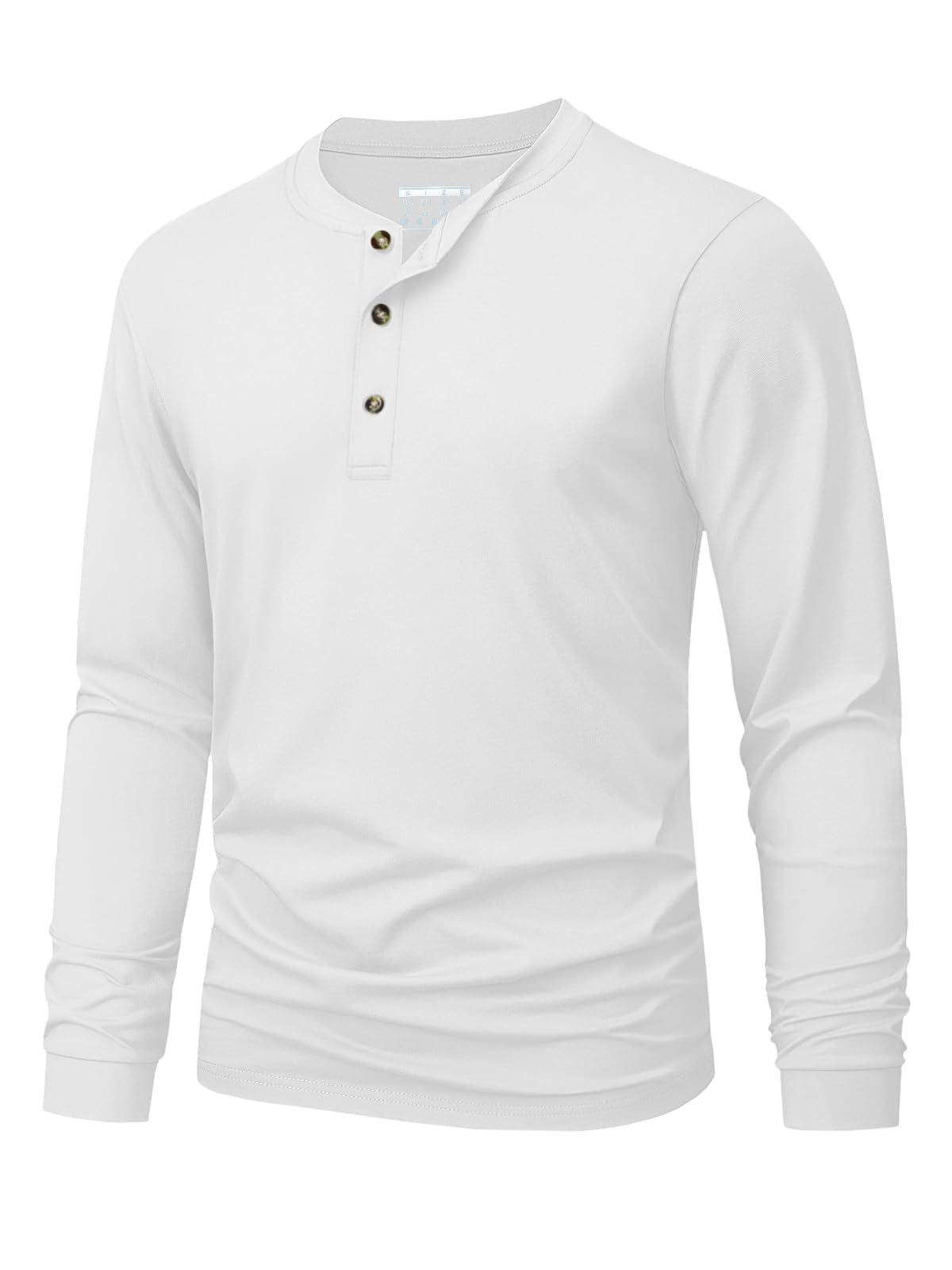 Men'S Fashion T Shirts - メンズヘンリー Tシャツシンプルな無地プリント長袖 Tシャツファッション多用途ルーズトップ春と秋のカジュアル服