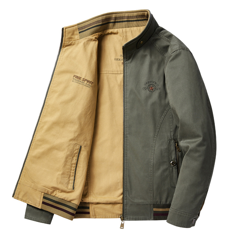 両面着用ハイキングジャケット男性防水ジップアップジャケット軽 - Windbreaker Men Zip のレビューと価格