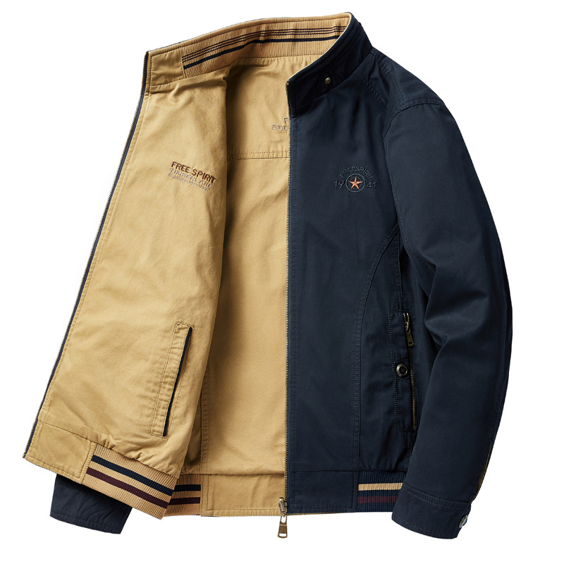 両面着用ハイキングジャケット男性防水ジップアップジャケット軽 - Windbreaker Men Zip のレビューと価格