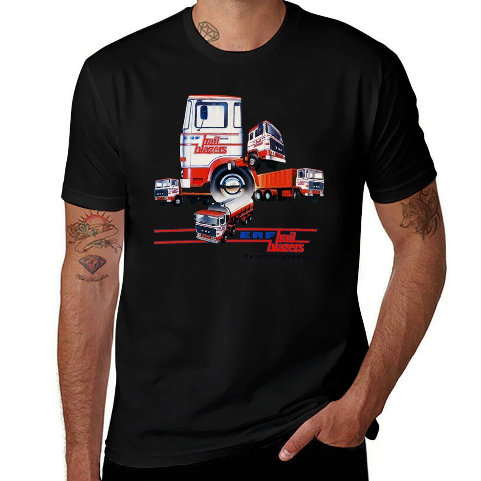 ERF TRUCKS - 1980年代の広告Tシャツ ファッ - Mens Fashion In 1980S のレビューと価格