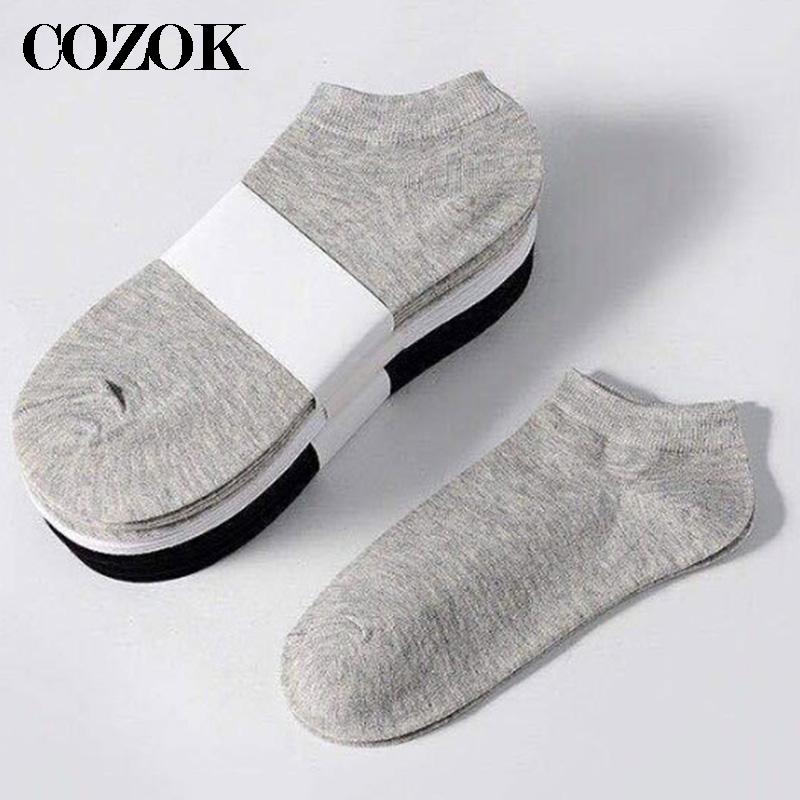 10 個 = 5 ペアメンズ靴下カジュアル通気性ボートソック - Socks Ankle Men のレビューと価格