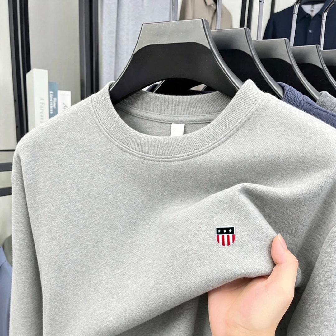 柔らかなコットン素材の高級ブランドメンズ長袖ラウンドネックT - Men'S Fashion T Shirts のレビューと価格