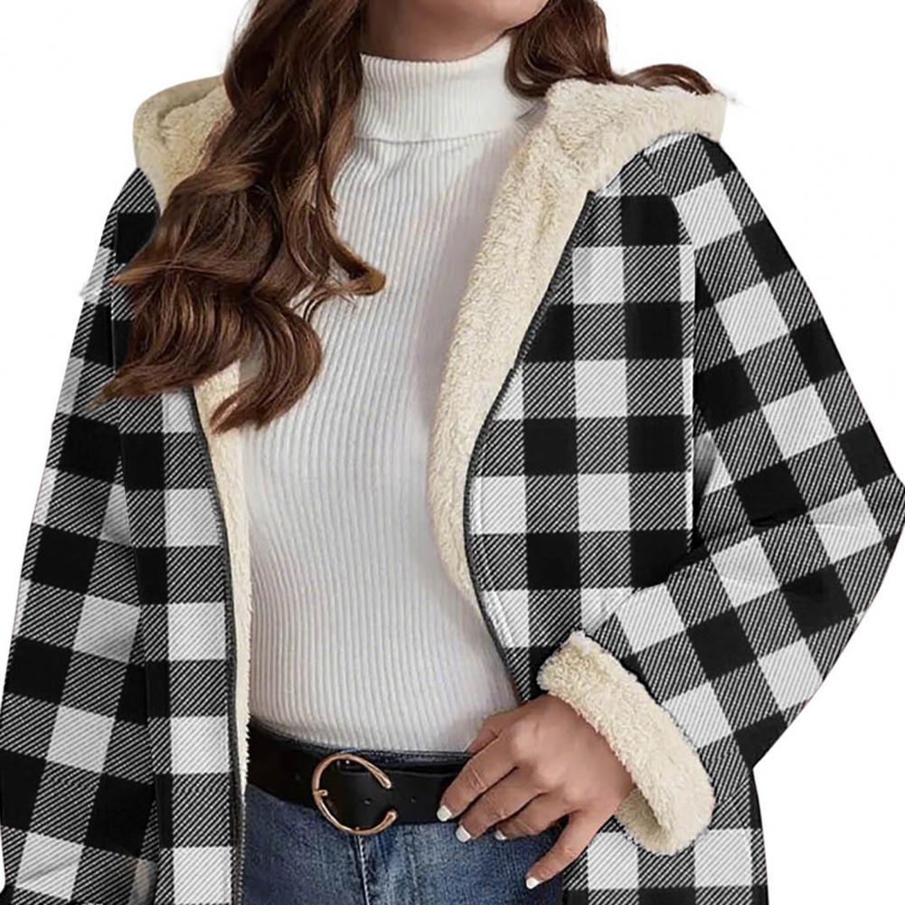 レディース シェルパ チェック柄 シャケット 長袖 フリース - Sherpa Jacket Fleece のレビューと価格