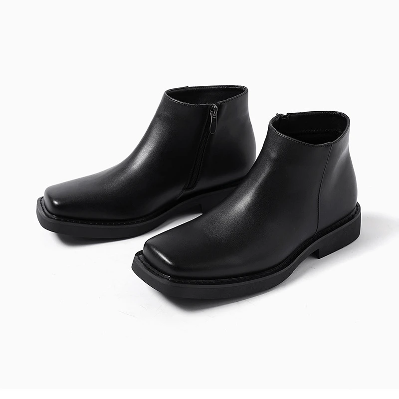 黒の新ファッション男性カジュアル革靴秋冬ドレスアンクルブーツ - Men'S Fashion Formal のレビューと価格
