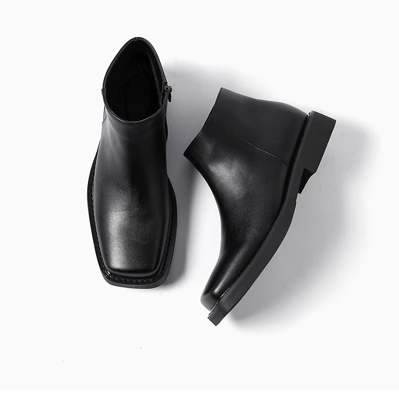 黒の新ファッション男性カジュアル革靴秋冬ドレスアンクルブーツ - Men'S Fashion Formal のレビューと価格