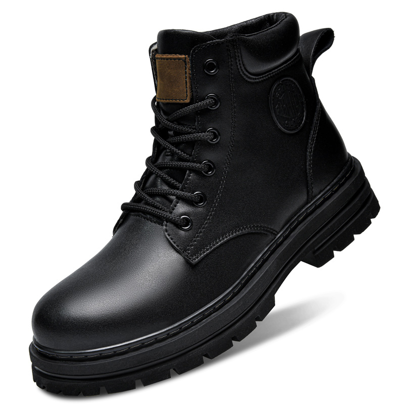 ビッグサイズ49 50 冬用ブラックレザーブーツ メンズ レ - Men'S Fashion For 30 Year Olds のレビューと価格
