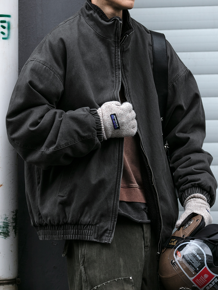 日本のヴィンテージポーラーフリースジャケット男性冬の高品質厚 - Sherpa Jacket Fleece のレビューと価格