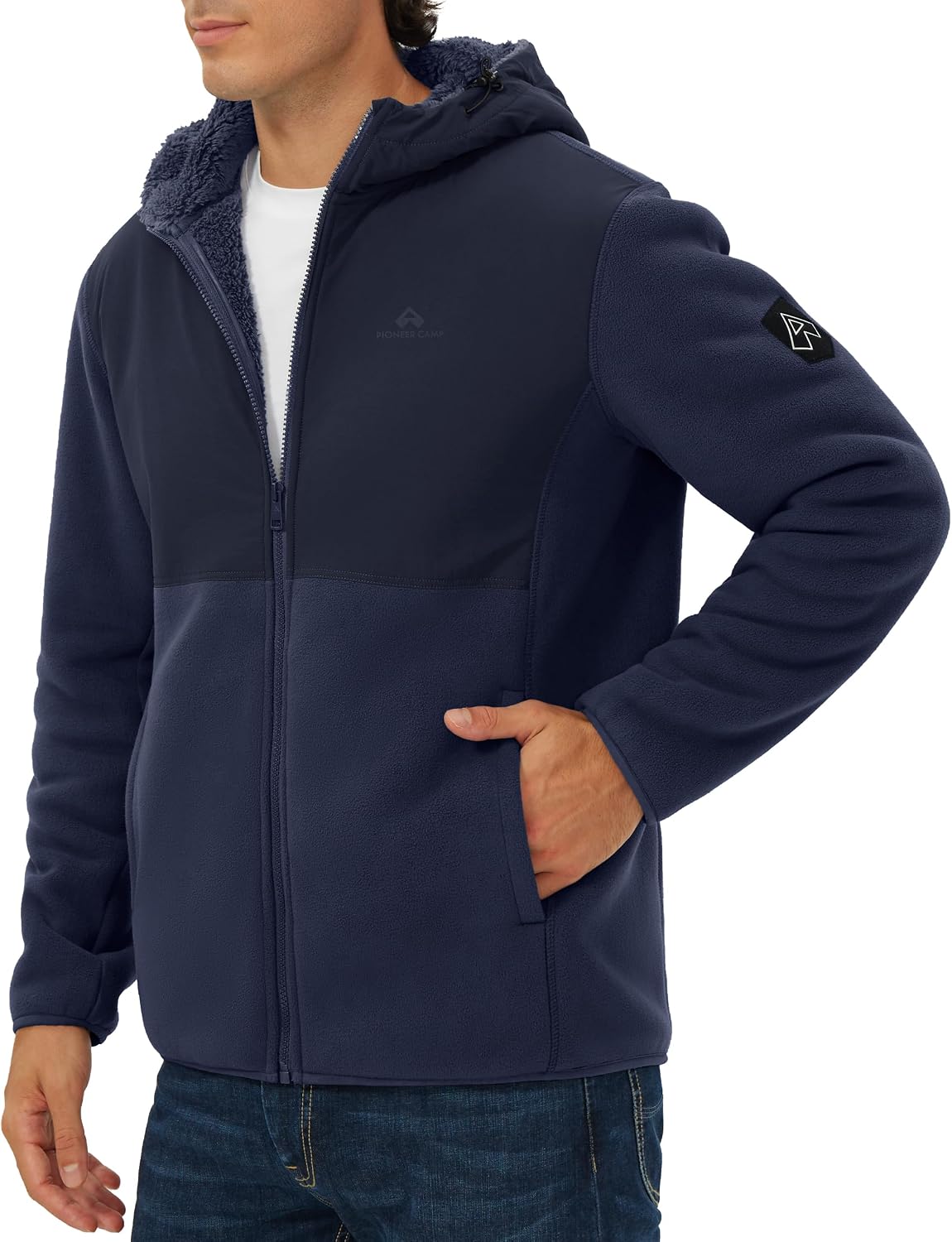 パイオニアキャンプ メンズ ポーラーフリースジャケット シェ - Sherpa Jacket Fleece のレビューと価格
