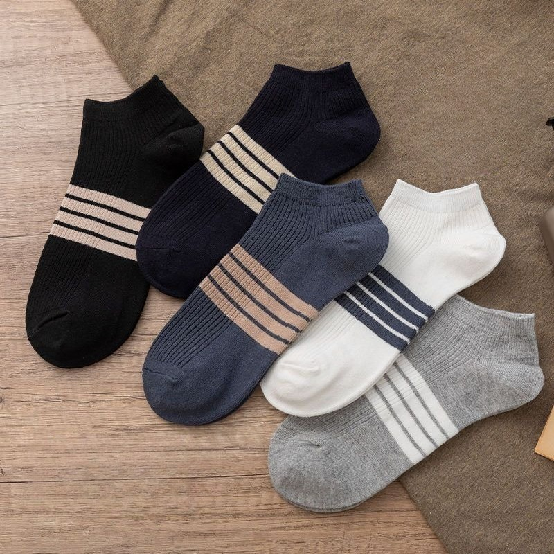 5 組の男性の夏の靴下トレンディなファッショナブルなシンプル - Socks Ankle Men のレビューと価格