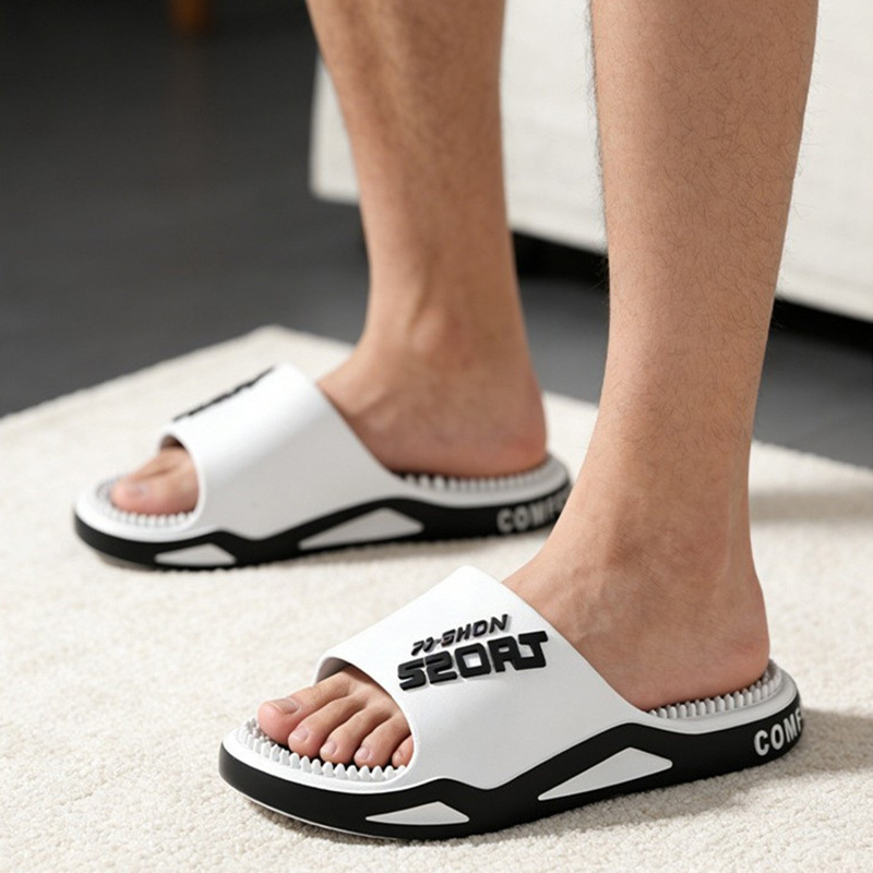 新しいメンズスリッパ、マッサージスリッパ、夏用フラットサンダ - Men'S Fashion For 30 Year Olds のレビューと価格