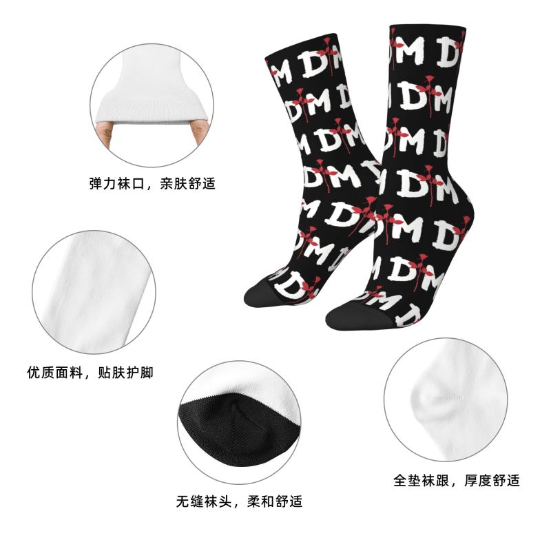 カスタムデペシュモードメンズクルーソックスユニセックスファッ - Mens Fashion Dress のレビューと価格