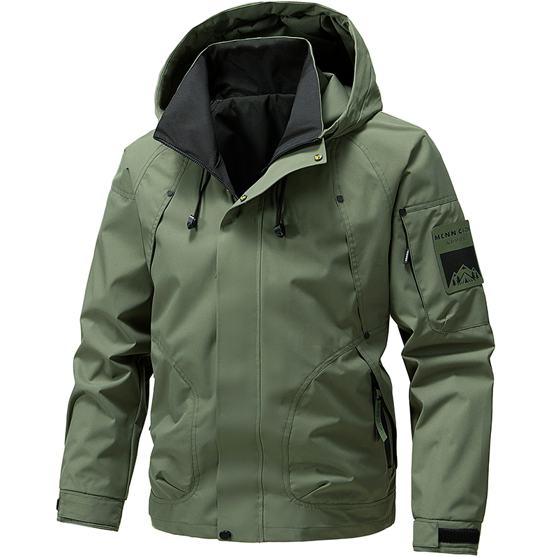 2026 春防水フード付きジャケット男性屋外ソフトシェルジッ - Windbreaker Men Zip のレビューと価格