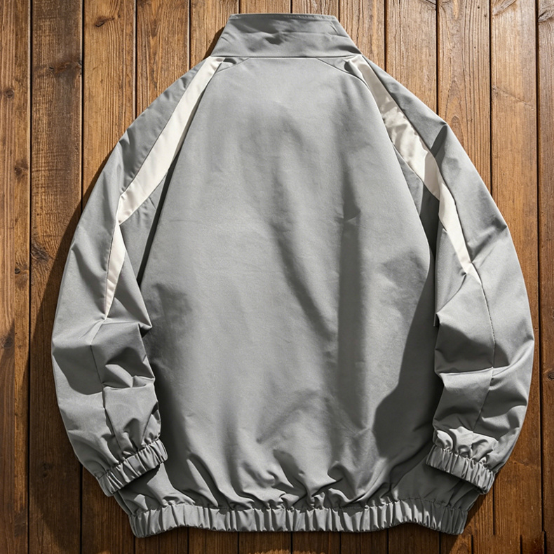 メンズ ネイビー ホワイト カラーブロック トラックジャケッ - Windbreaker Men Zip のレビューと価格