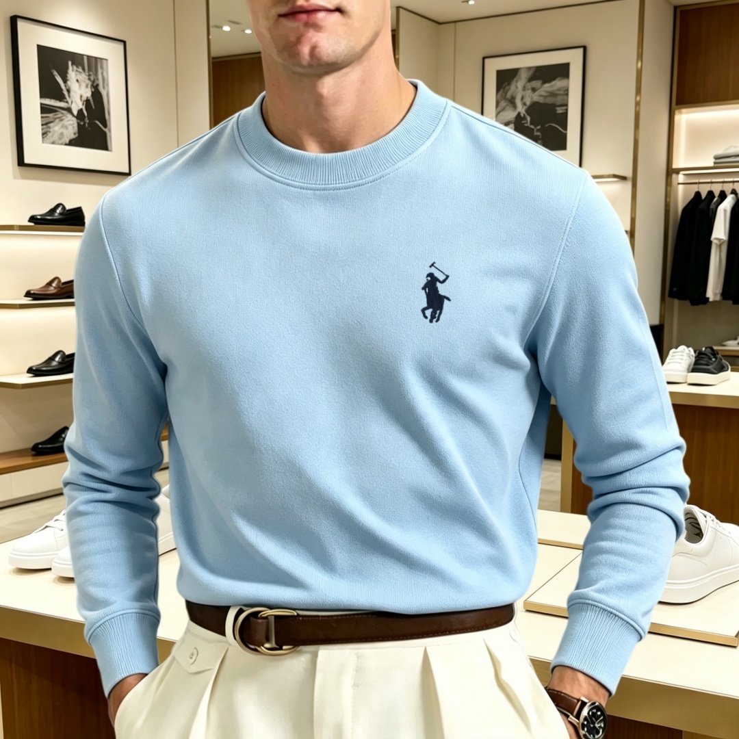 柔らかなコットン素材の高級ブランドメンズ長袖ラウンドネックT - Men'S Fashion T Shirts のレビューと価格