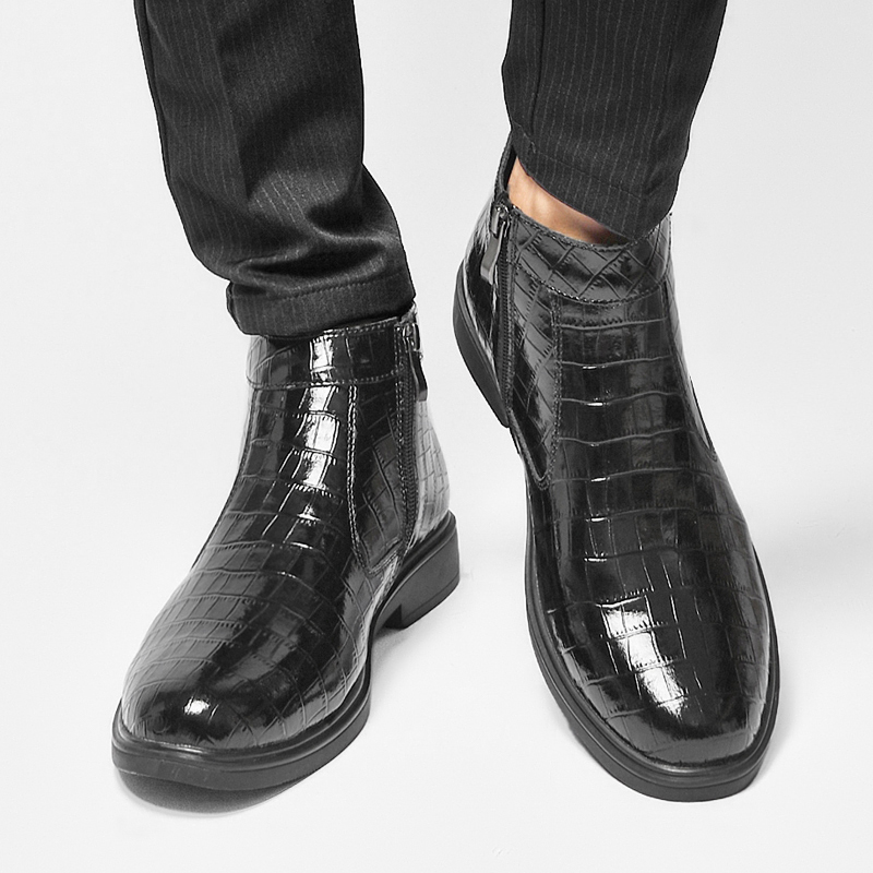 ファッショナブルなメンズチェルシーブーツ、ポインテッドトゥ、 - Men'S Fashion Formal のレビューと価格