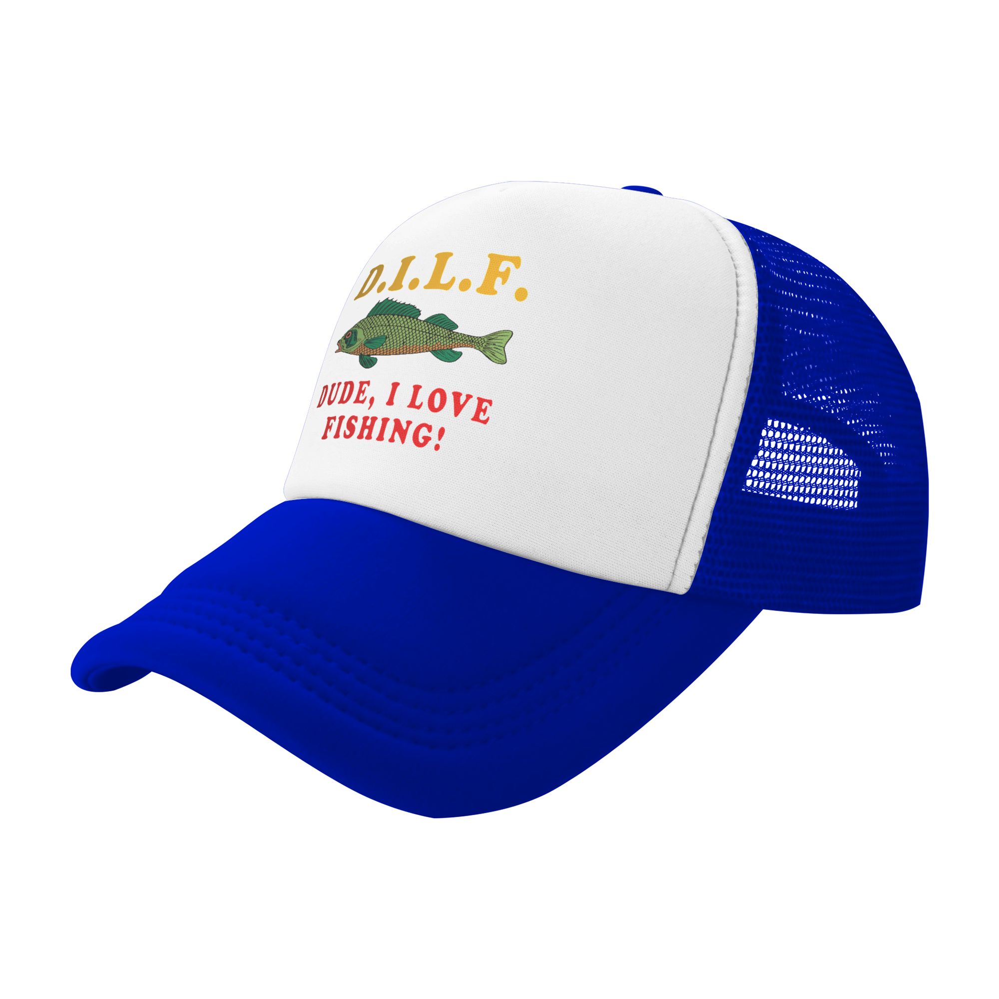 Dude I Love Fishing DILF ミームベー - Trucker Hat Cap のレビューと価格