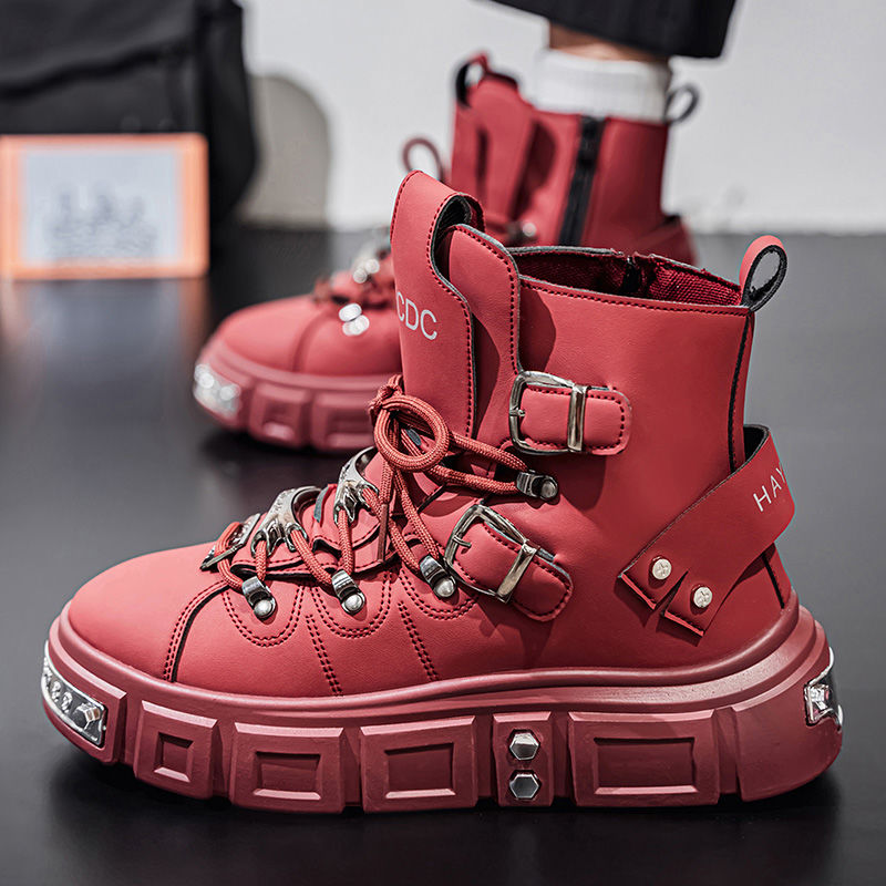 オリジナルブランドブーツ男性用パンクプラットフォームレッドト - Men'S Fashion For 30 Year Olds のレビューと価格