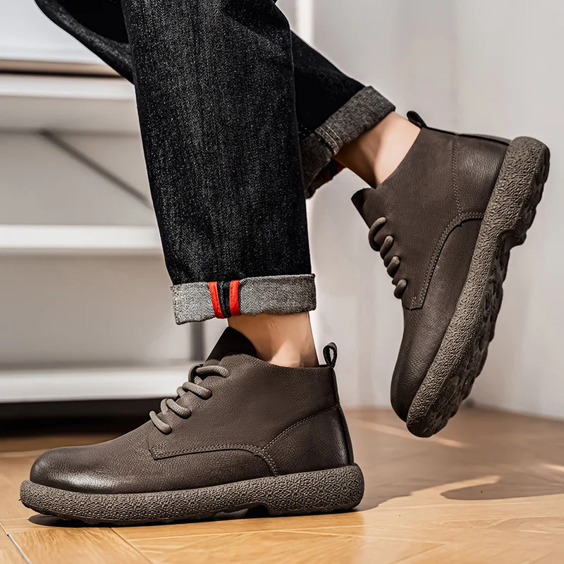 メンズ アンクルブーツ ブラウン ショートブーツ 高級靴 パ - Men'S Fashion For 30 Year Olds のレビューと価格