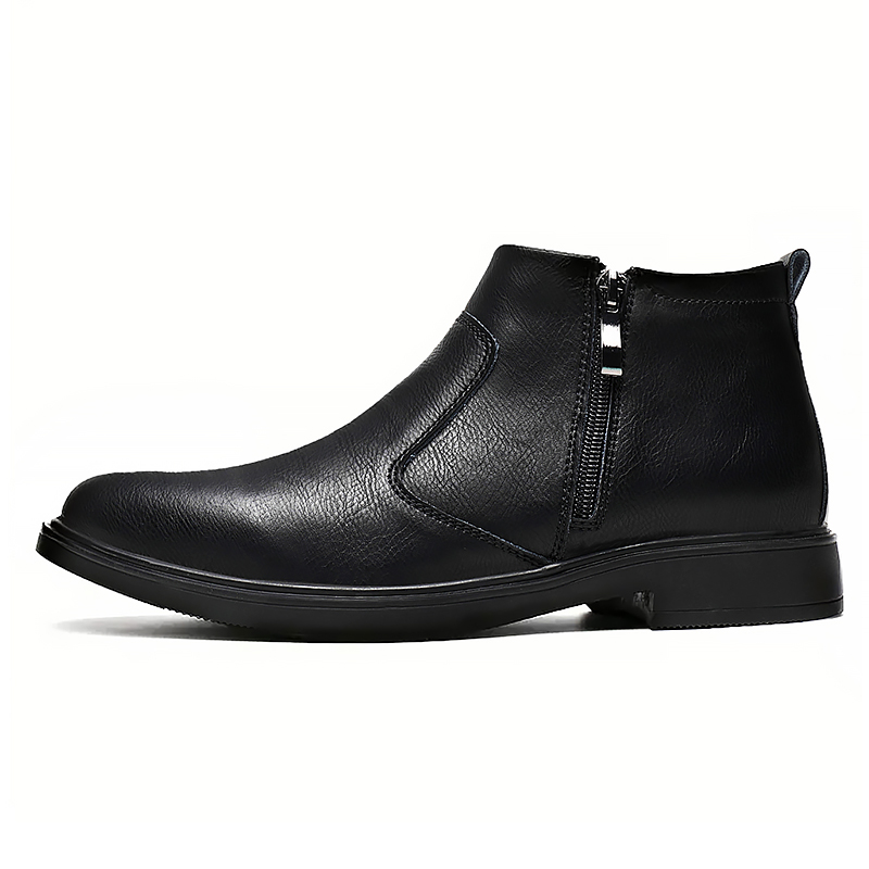 秋と冬の新しいメンズハイカットレザーシューズ、ジッパー付きレ - Men'S Fashion Formal のレビューと価格