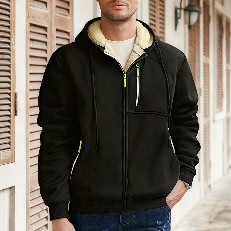 メンズ冬暖かいシェルパプラッシュ裏地ジャケットカジュアルジッ - Sherpa Jacket Fleece のレビューと価格