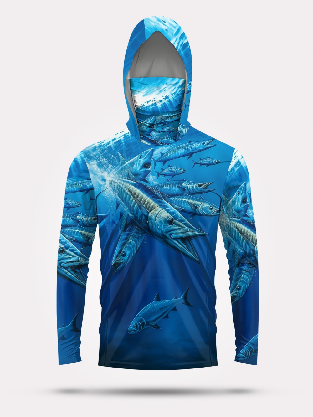 メンズ夏ファッション 魚群プリント 快適で通気性のあるフード - Men'S Fashion T Shirts のレビューと価格
