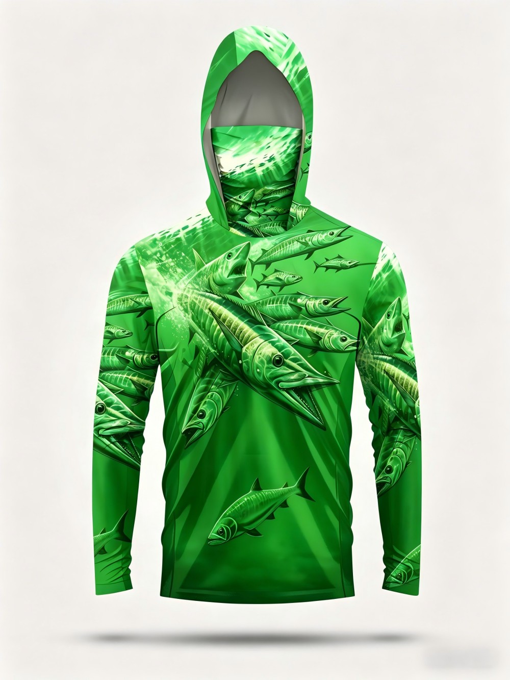 メンズ夏ファッション 魚群プリント 快適で通気性のあるフード - Men'S Fashion T Shirts のレビューと価格