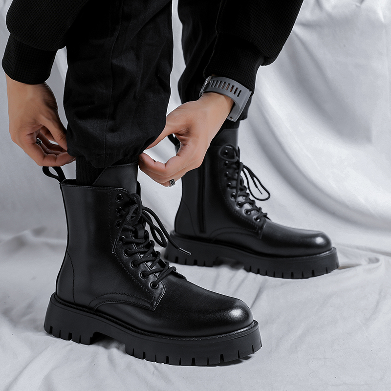 メンズラグジュアリーファッション 本革ブーツ ブラック ホワ - Men'S Fashion For 30 Year Olds のレビューと価格