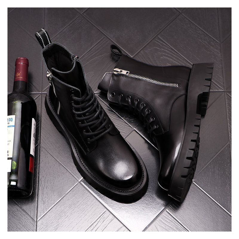 メンズラグジュアリーファッション 本革ブーツ ブラック ホワ - Men'S Fashion For 30 Year Olds のレビューと価格