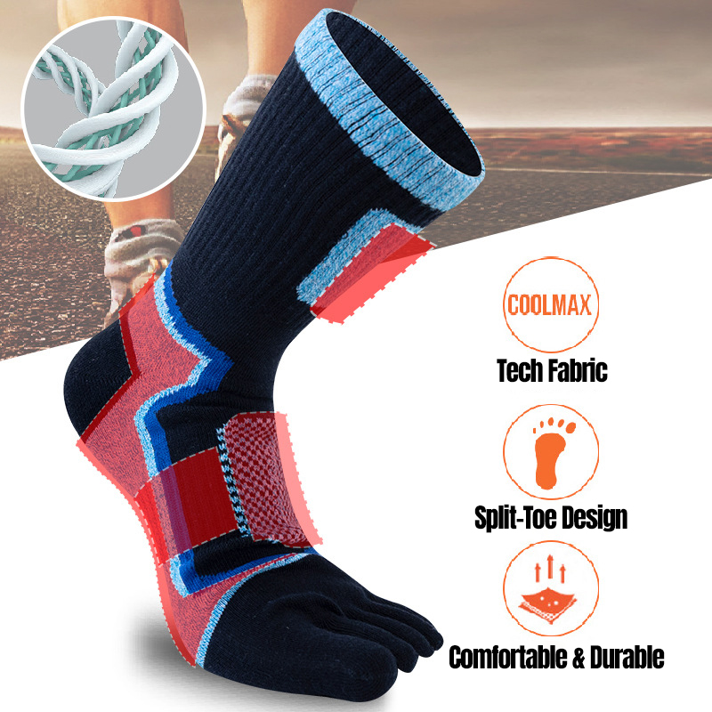 1/3/5 ペアつま先スポーツショートソックス男性厚い圧縮メ - Socks Ankle Men のレビューと価格