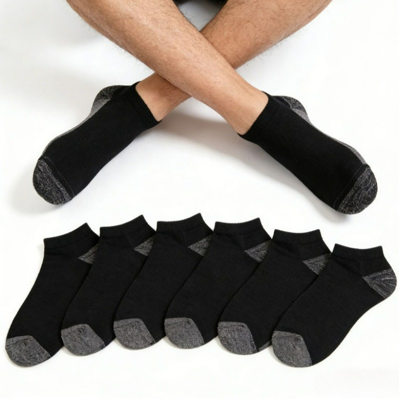 1/6 ペア抗臭アンクルソックス男性ニットストッキングスポー - Socks Ankle Men のレビューと価格