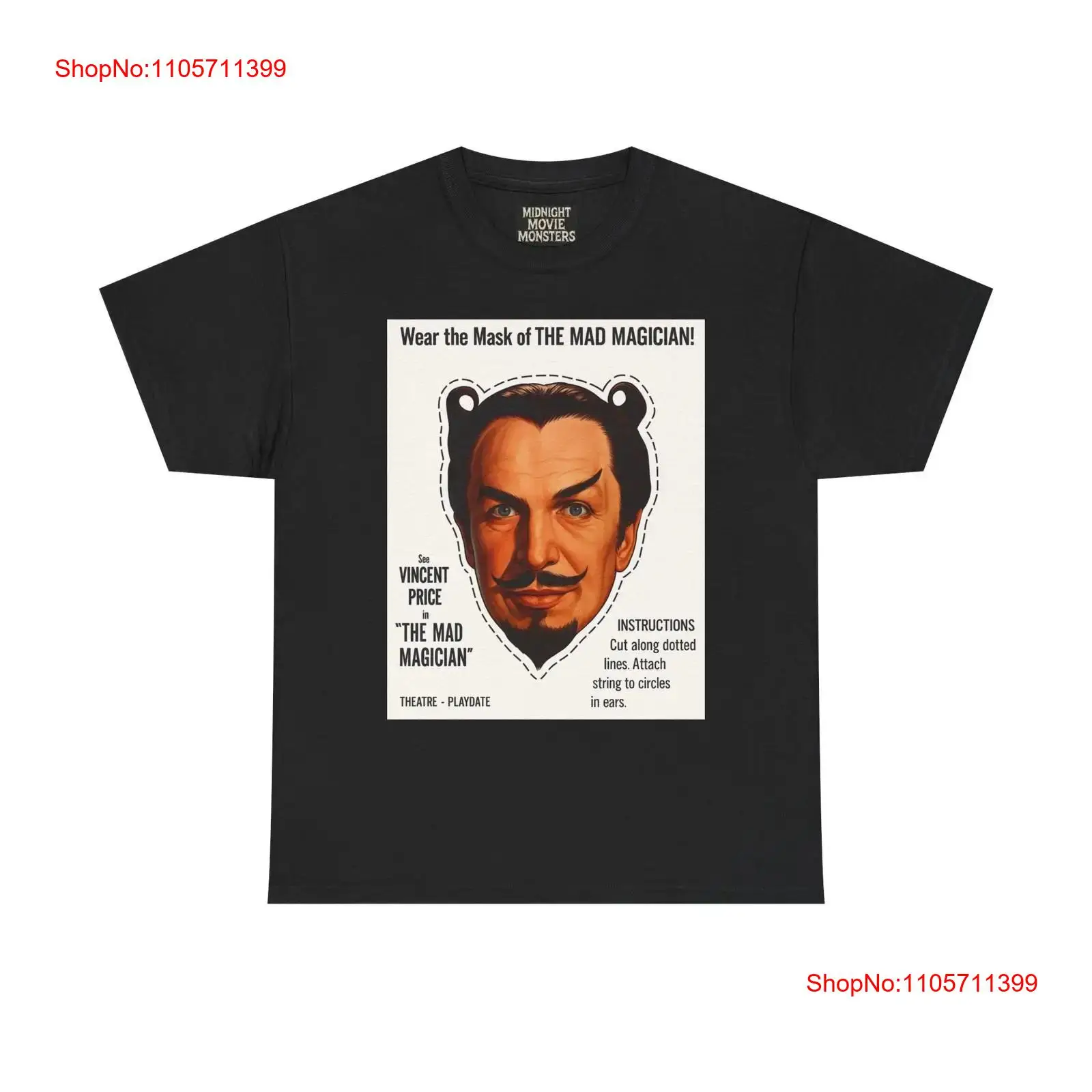 マッドマジシャン ヴィンセント・プライス マスク Tシャツ  - 1950S Fashion Men'S のレビューと価格