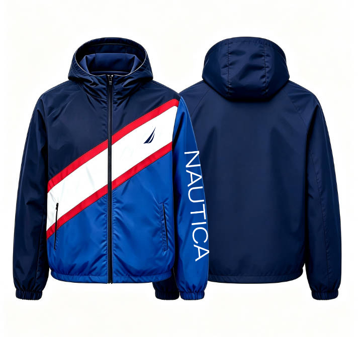 NAUTICAフード付きウインドブレーカージャケット,ジップ - Windbreaker Men Zip のレビューと価格