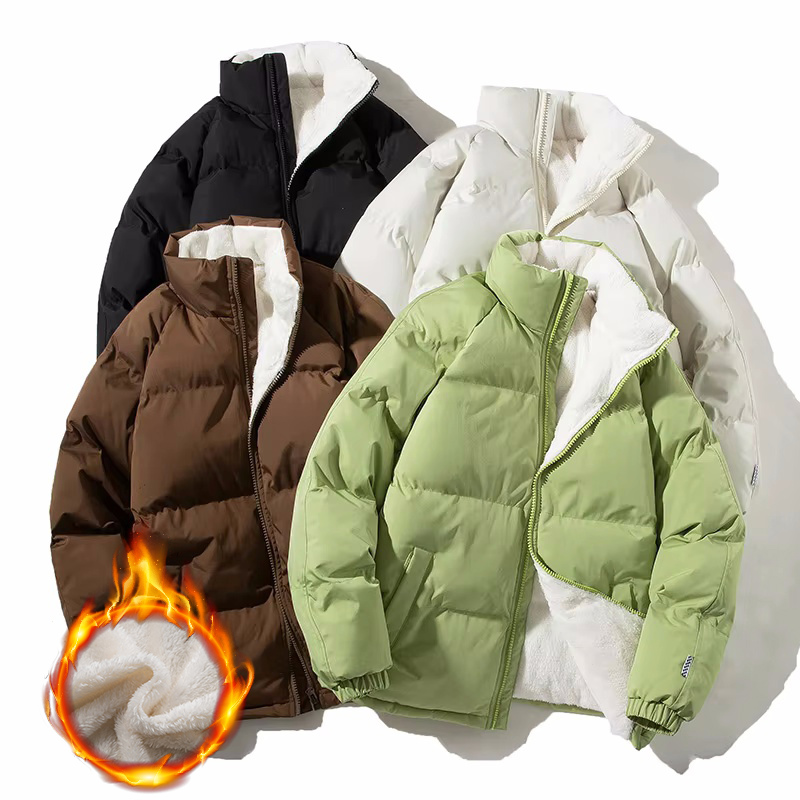 カップルスタイル厚手暖かいシェルパメンズパーカー冬ルーズスタ - Sherpa Jacket Fleece のレビューと価格