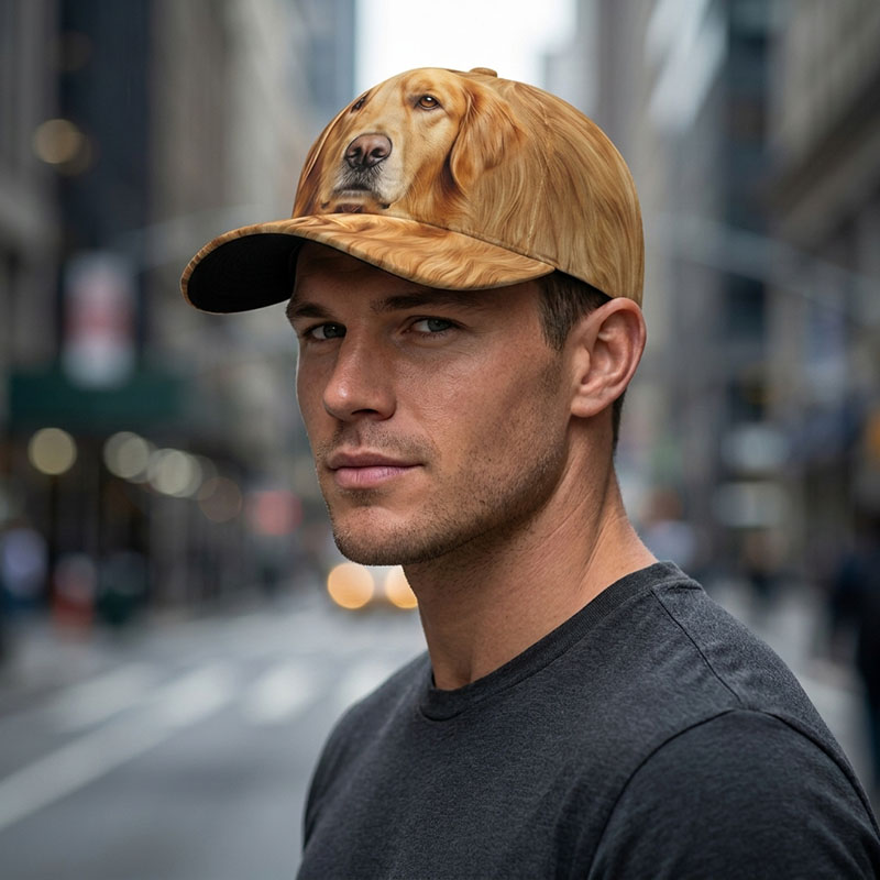 ゴールデンレトリバー犬野球帽ペットふわふわ子犬ストリートウェ - Trucker Hat Cap のレビューと価格