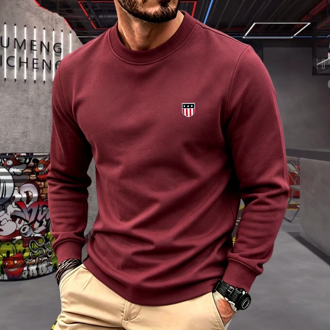 柔らかなコットン素材の高級ブランドメンズ長袖ラウンドネックT - Men'S Fashion T Shirts のレビューと価格