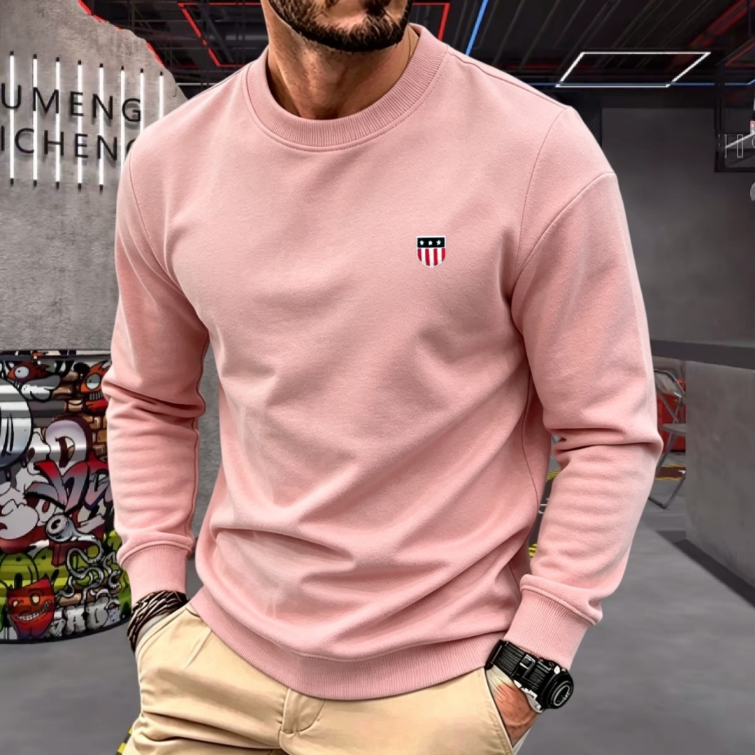 柔らかなコットン素材の高級ブランドメンズ長袖ラウンドネックT - Men'S Fashion T Shirts のレビューと価格